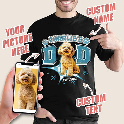 JIX & JOKY Custom Your Own Bootleg Rap Shirts with Dog Faces Custom Pet Shirt for Men Graphic Tshirt Gift Idea for Pet Lovers