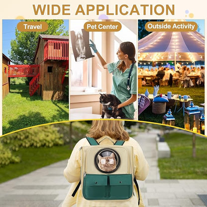 Pet Backpack Carrier, Portable and Ventilated, Oxford Cloth, Dogs Cats and Small Animals Travel Bag 12.99", (Yellow, 1 Pcs), Intended for Hiking/Camping/Traveling