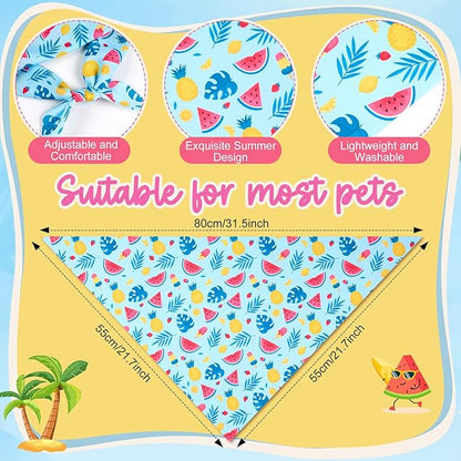 Sweetude 100 Pieces Dog Bandanas Bulk, Bandanas for Dogs Pet Triangle Scarf, Puppy Dog Kerchief Bibs for Medium Small Pets Costume Accessories (31.5 x 21.65 x 21.6 Inch)