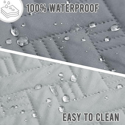 BOCTOPUG Dog Bed Cover for Pets - Blankets Rug Pads for Couch Protection Waterproof Bed Covers Dog Blanket Furniture Protector Reusable Changing Pad (Dark Grey+Light Grey, 20"x30")