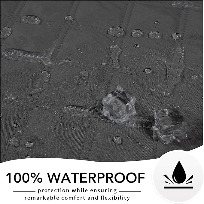Easy-Going 100% Waterproof Dog Bed Cover, Non-Slip Pet Blanket for Furniture, Washable Couch Cover, Repleasement Sofa Cover (86X82 in,Dark Gray)