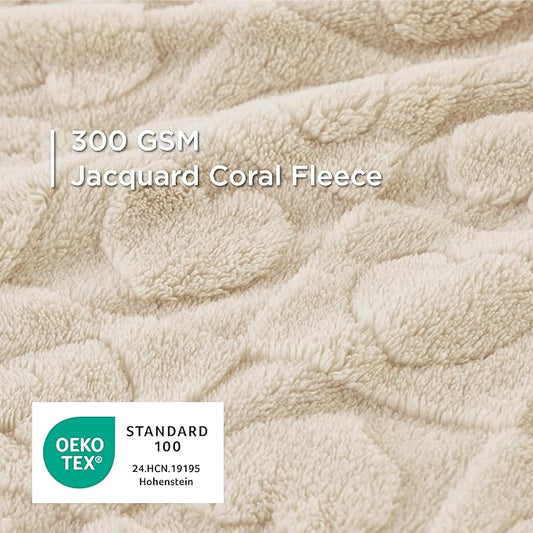 Bedsure Dog Blankets for Medium Dogs Washable - Fluffy Fuzzy Puppy Cat Blanket with Premium 300GSM Coral Fleece Soft for Pet Kitten Doggy, White, 30x40IN