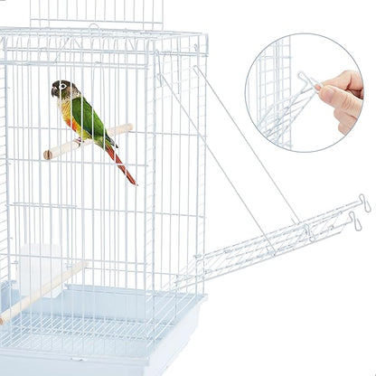 Yaheetech Open Play Top Travel Bird Cage for Conure Sun Parakeet Green Cheek Conure Lovebird Budgie Finch Canary, Small-Size Cage Portable