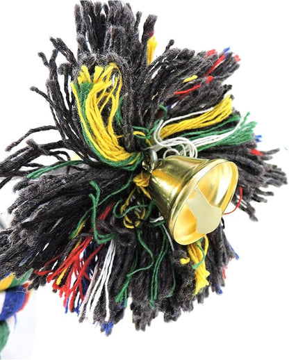 WishLotus Bird Perches, Parrot Colorful Climbing Rope Swing Toys Parrot Stand with Bell and Hanging Clip for Parrots, Budgies, Macaws, Parakeets, and Other Small Birds. (100cm)