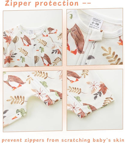 Unisex Summer Trendy 2-Pack Rompers Short Sleeve Zipped Bodysuit Infant Cotton Outfits