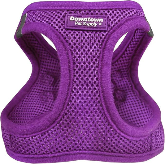 Downtown Pet Supply Step-in Dog Harness – No Pull, Adjustable Padded Mesh with Reflective Trim, Secure Buckle Strap – Comfortable & Breathable Small Dog Harness, Medium, Purple