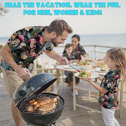 Custom Hawaiian Shirt with Face Photo Picture for Men Women Kids Youth Adult, Tropical Personalized Hawaiian Shirts Gift