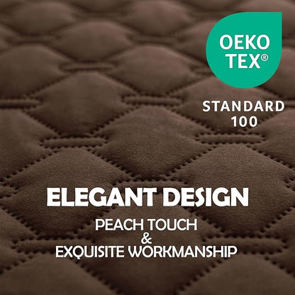 gogobunny 3X Stronger Waterproof Pet Blanket, Scratch Proof Furniture Protector for Dogs Cats, Reversible Cover 82x120 Inch, Dark Chocolate
