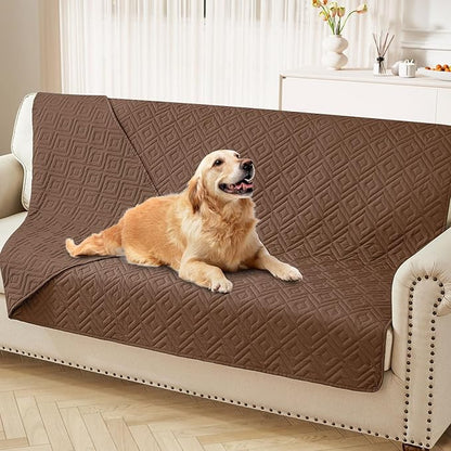 hyha Waterproof Dog Blanket, Soft Dog Bed Cover Pet Blankets, Waterproof Sofa Couch Cover for Dogs Washable, Reversible Pet Couch Covers for Sofa Furniture (68x82 Inch, Brown/Brown)