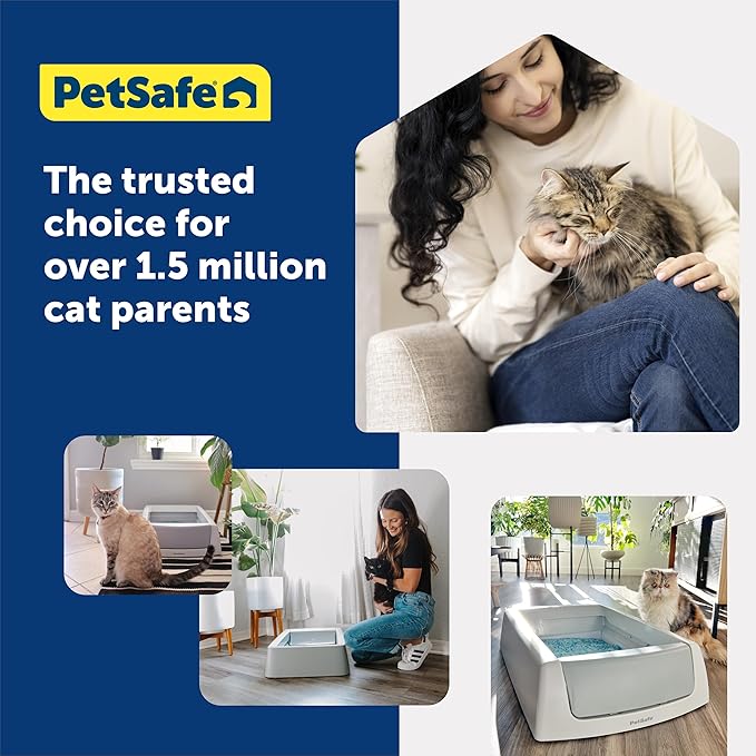 PetSafe ScoopFree Disposable Crystal Cat Litter Tray - Easy Cleaning Box - Refill Tray for Automatic Litter Box - Fragrance Free - 4.3 lb Bags - 3 Pack