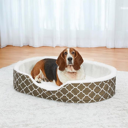 MidWest Homes for Pets Orthoperdic Egg-Crate Nesting Pet Bed w/Teflon Fabric Protector, XL Brown