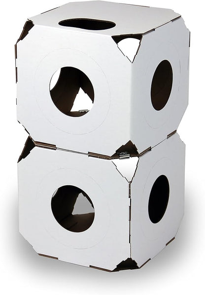 Durable, Modular Cat House Cubes/Cat Condos, Made in USA (2pack, White)