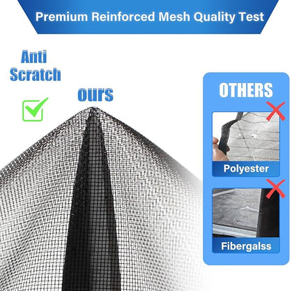 Magnetic Screen Door Upgraded PET Mesh Stronger Than Fiberglass and Polyester,Hands Free,Keeps Bugs Out,Pet & Kid Friendly,Suitable for Sliding Door,Large Patio Door and French Door-60''x80''