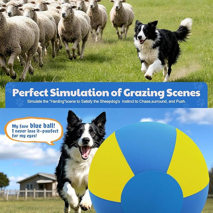 Happypaw 18'' Herding Ball for Dogs – Enhanced Chew Resistance & Heavy-Duty Material,Durable Dog Toy Agility Equipment for Australian Shepherds, Cattle, Border Collies, and Small/Medieum Breed