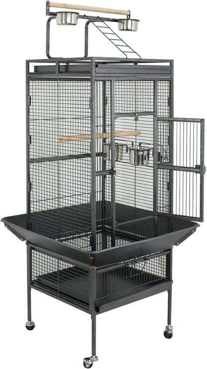 Nova Microdermabrasion 61 Inches Large Bird Cage Play Top Parrot Cockatiel Parakeet Chinchilla Macaw Cockatoo Cage W/Stand Perch Pet Supplies