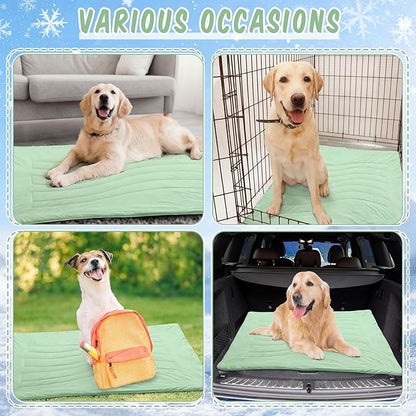 2 Pack Cooling Dog Blankets with Storage Bag Self Cooling Dog Blankets Washable Pet Cold Mats 39 x 47 Inch Portable Cat Pads for Summer Hot Weather Pet Puppies Supplies