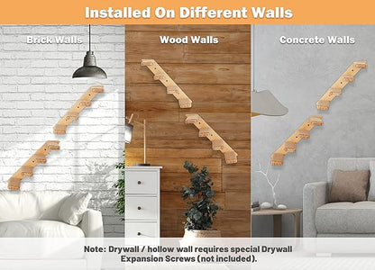 Wall Mounted 1 Pack Cat Shelf with 2 Pcs Two Steps Climber Stairs - Modern Cat Wall Furniture for Climbing, Lounging, and Playing - Perfect Hammock for Indoor Cats or Kitty