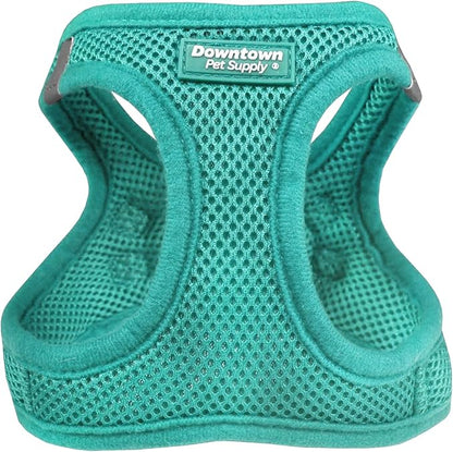 Downtown Pet Supply Step in Dog Harness No Pull, XX-Large, Bermuda Blue - Adjustable Harness with Padded Mesh Fabric and Reflective Trim - Buckle Strap Harness for Dogs