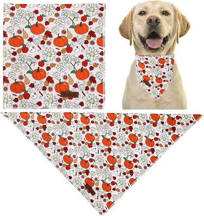 Pet Collar-Autumn Daisy Dog Collars-Pink Grid Puppy Collar-Adjustable, Sturdy & Cute Girl Boy Dog Collars for Outdoor Fun