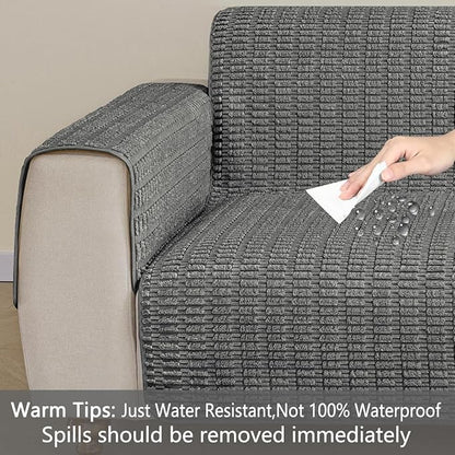 Muamar Dog Bed Cover, Anti-Slip Waterproof Sofa Protector, Living Room Couch Covers, Dog Mat, Pet Pad for Furniture - 30x82 inch, Dark Grey