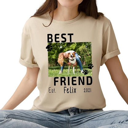 Custom Dog Mom Shirt for Women Pet Ears Sweatshirt with Name Unique Puppy Line Art Cute Dad Hoodie for DogDad Owner Lover