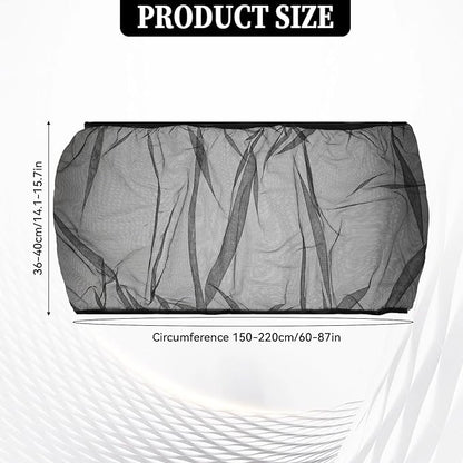 Large Bird Cage Seed Catcher, Stretchy Bird Cage Cover, Soft Nylon Mesh Skirt, Parrot Birdcage Net, Ventilate Dustproof Cover for Parrot Parakeet Macaw African (Black)