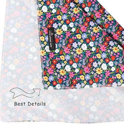 ARING PET Floral Dog Bandana, Spring Summer Colorful Flower Girl Pet Bandana Scarf Triangle Bibs for Puppy Small Medium Large Dogs-S