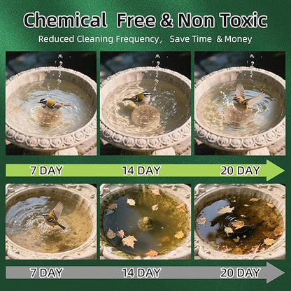 Bird Bath Copper Disk, Pure Copper Bird Bath Purification Disc, Save Cleaning Time, Chemical Free,Safe Natural Solution for Birdbaths Bowls&Waterfall Fountain, Year-Round Use (4 pcs)
