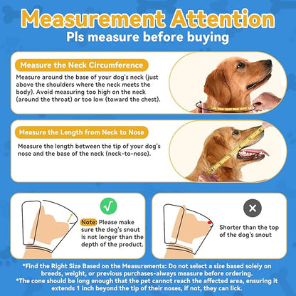 Upgraded Dog Cone Collar for Large Medium Dogs, Soft Dog Cone with Double-Layer Design, Adjustable Pet Recovery Collar for Dogs After Surgery, Elizabethan Collar (XL, Blue)