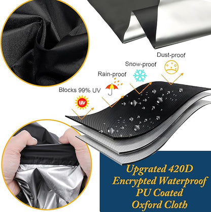Universal Bird Cage Cover,Pet Cage Cover,100% Shading Oxford Cloth with PU Coating Layer,Good Night for Small Animals,Adjustable Soft Airy Nylon Mesh Net for Round Square Cages (Black, 35×25×47in)