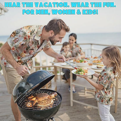 Custom Hawaiian Shirt with Face Photo Picture for Men Women Kids Youth Adult, Tropical Personalized Hawaiian Shirts Gift