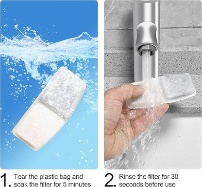 Cat Water Fountain Filters, 8 Pack Replacement Filters for Pet, Pre-Filter Sponges Set for Stainless Steel 67oz, 88oz, 95oz, 135oz Automatic Dog Pet Fountain Water Dispenser