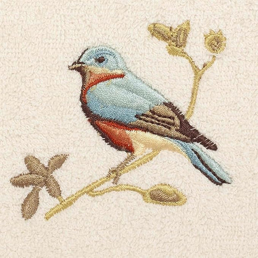Avanti Linens - Fingertip Towel, Soft & Absorbent Cotton Towel (Premier Songbirds Collection)