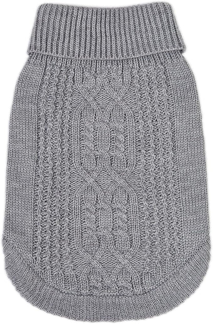 Stretchy Cat Sweater - 17 Colors & 6 Sizes | Snug Winter-Ready Knit for Boy/Girl Cats & Kittens(Grey, Medium)