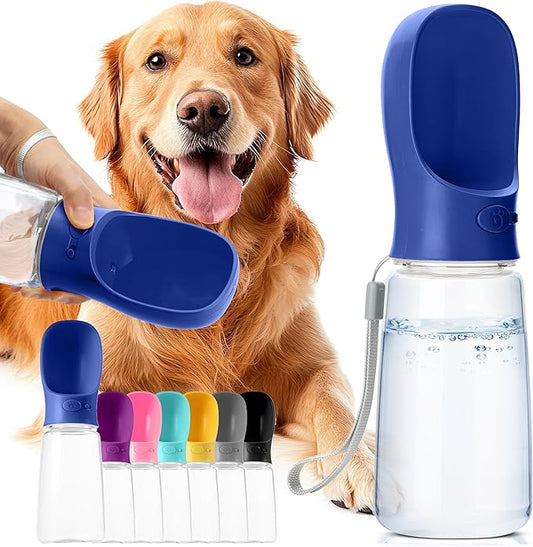 Mr. Pen Portable Dog Water Bottle, 19 oz, Large, Navy Blue, Travel Dog Water Bottle Dispenser, Not Dishwasher Safe