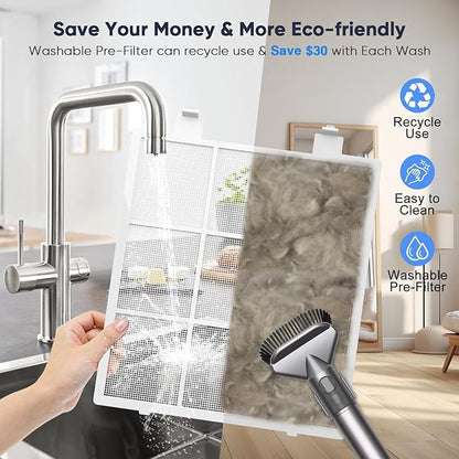 DAYETTE H14 Smart Air Purifiers for Home Large Room Up to 3000 Ft², Air Purifier with Washable Filters, APP & Alexa Control & 22 dB Sleep Mode for Bedroom Living Room