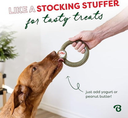Benebone Peppermint Ring – Limited Edition Holiday Flavor, Durable Chew Toy for Aggressive Chewers, Made in USA, Small