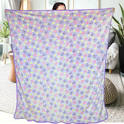 Dog Blankets for Large Dogs, 3 Pcs Dog Blanket Washable, Soft Fluffy Flannel Pet Blanket Mat Cover for Bed Couch, Cute Print Puppy Blanket 60" x 50"