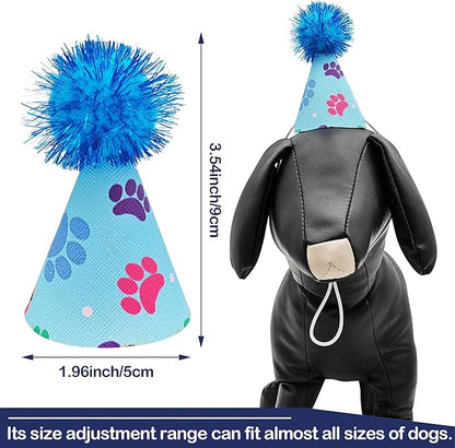 6pcs/Pack Mini Dog Party Hats for Small XS Cat Puppy Doggie Kitten Rabbit Stuffed Animals Birthday Holiday Party Grooming Accessories