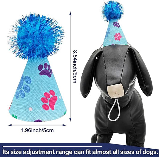 6pcs/Pack Mini Dog Party Hats for Small XS Cat Puppy Doggie Kitten Rabbit Stuffed Animals Birthday Holiday Party Grooming Accessories