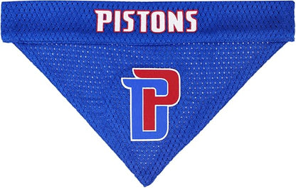 Pets First NBA Dog Bandana - Detroit Pistons Reversible Pet Bandana. 2 Sided Home & Away Sports Bandana with a PREMIUM Embroidery TEAM Logo, Small/Medium