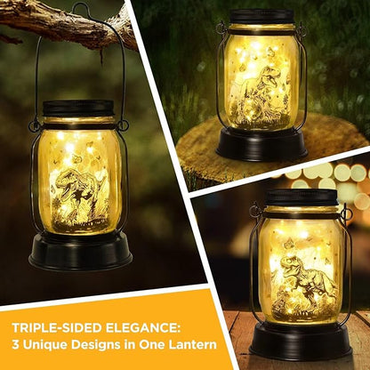 kyoryuger for Teens Boy Dinosaur Solar Lantern for Kids, Solar Lights Aesthetic Room Decor for Teen Girls Boys, Garden Decoration Outside for Yard, Patio,Backyard,Porch