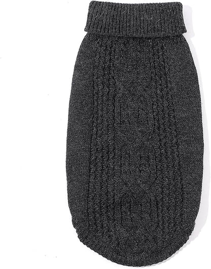 Stretchy Cat Sweater - 17 Colors & 6 Sizes | Snug Winter-Ready Knit for Boy/Girl Cats & Kittens(Dark Gray, X-Small)