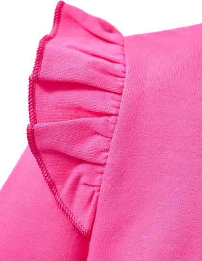 Toddler Baby Girls Cotton Sweater, Long Sleeve Crewneck Sweatshirt Pullover Kids Warm Clothing for Fall Winter