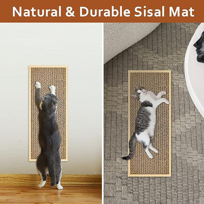 HappyFreeSX Splicing Cat Scratch Pad: Cat Scratchers for Indoor Cats and Kitten, 2 Pack Cat Scratching Pad, Cat Scratcher Cardboard, Scratching Pad, Premium Scratch from Cats, Double-Sided Design