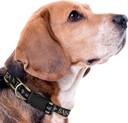 Pets First NFL New Orleans Saints Licensed PET COLLAR, Extra Large - Heavy-Duty, Strong, and Durable Dog Collar. Available in 31 Football Teams and 4 Sizes