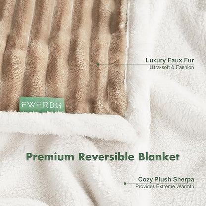Waterproof Dog Blanket for Couch - Washable Medium Pet Blanket for Furniture Protector, Cozy Fleece Calming Dog Crate Blankets for Indoors & Outdoors, Linen, 30"x40"