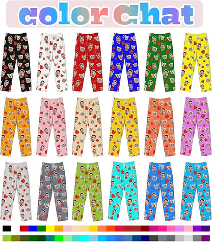 Custom Pajamas Pants Plaid Personalized Funny PJ Pant Design with Face Pajama for Men Women Dog Pet
