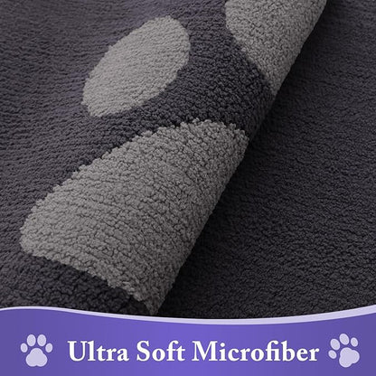 Buganda Dog Door Mat for Muddy Paws, Absorbent Dirt Trapper Non Slip Indoor Doormats, Washable Low-Profile Mat for Mud Dogs, Entryway Carpet for Inside Floor (70x47 Inches, Dark Grey)