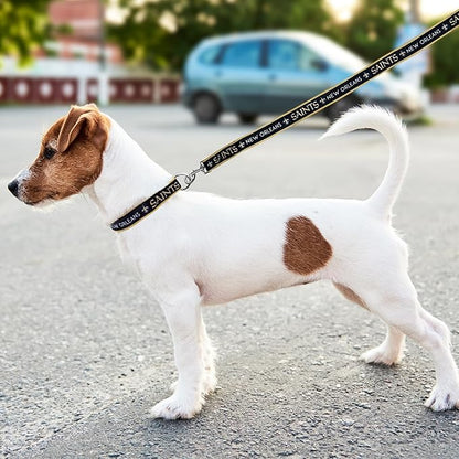 Pets First NFL New Orleans Saints Licensed PET COLLAR, Medium - Heavy-Duty, Strong, and Durable Dog Collar. Available in 31 Football Teams and 4 Sizes